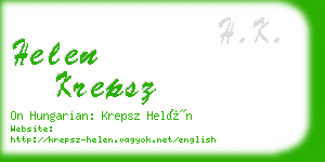 helen krepsz business card